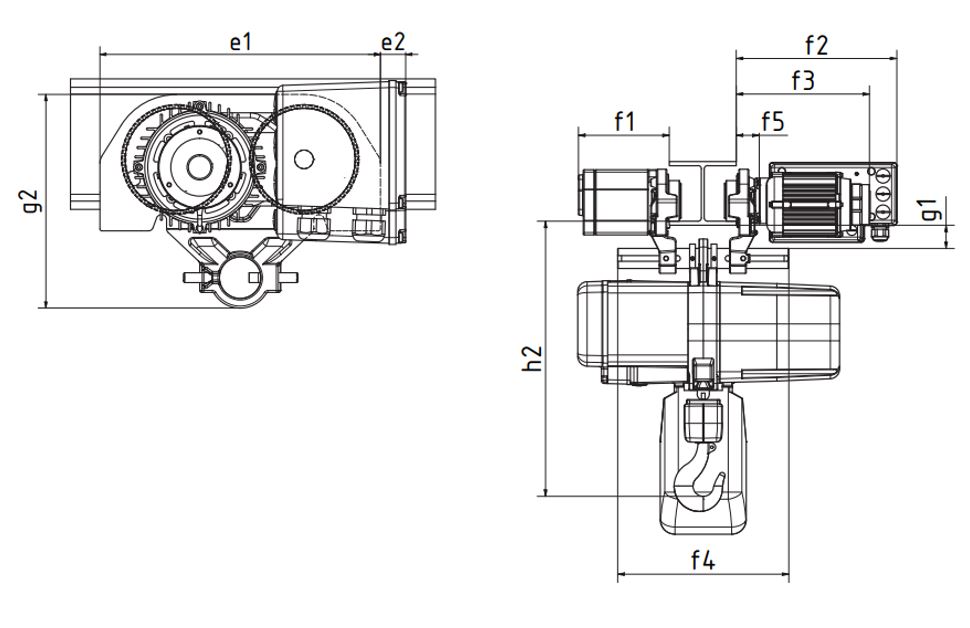 Zeichnung E-Fahrwerk GMF